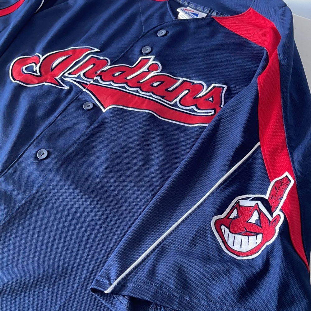 Majestic Cleveland INDIANS #48 HAFNER button up